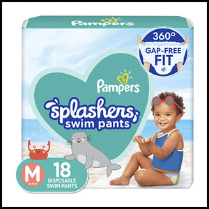 Pampers Splashers Swim Diapers Size Medium 18pk