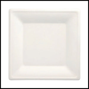 Papstar White Square Paper Plates 26x26cm 12pk