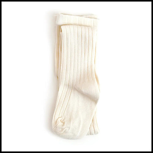 Little Stocking Ribbed Tights -Ivory