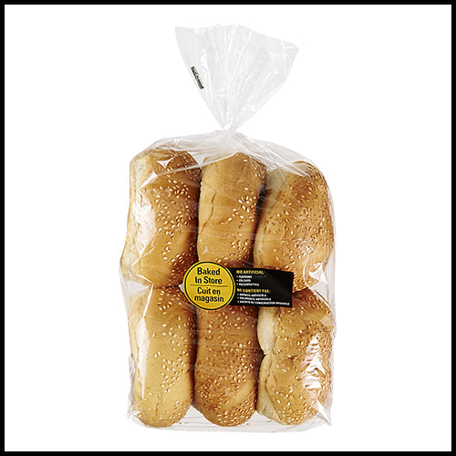 BakedInStore Rolls Kaiser Sesame 6pk