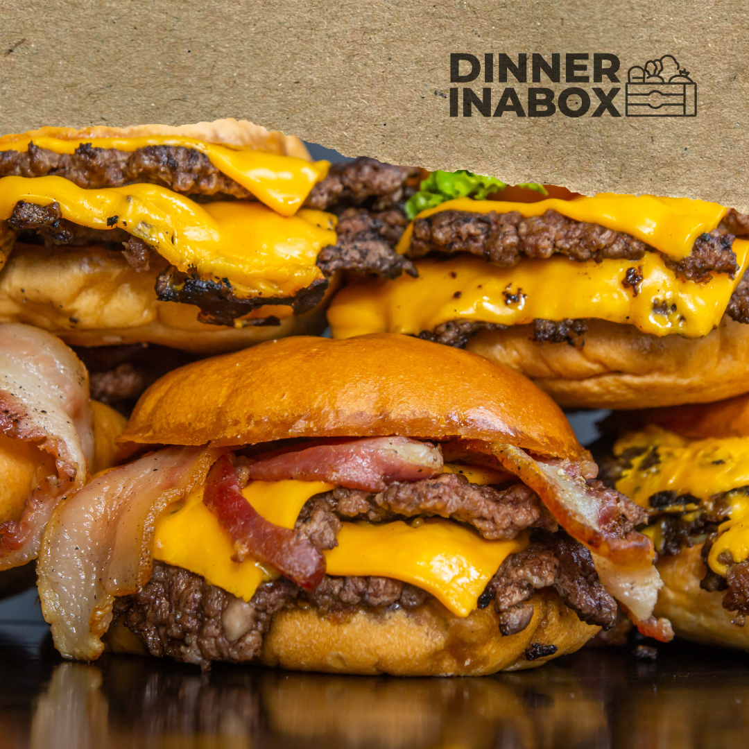 The Ultimate Grab & Go Cheeseburger In A Box - Small (4 Patties)