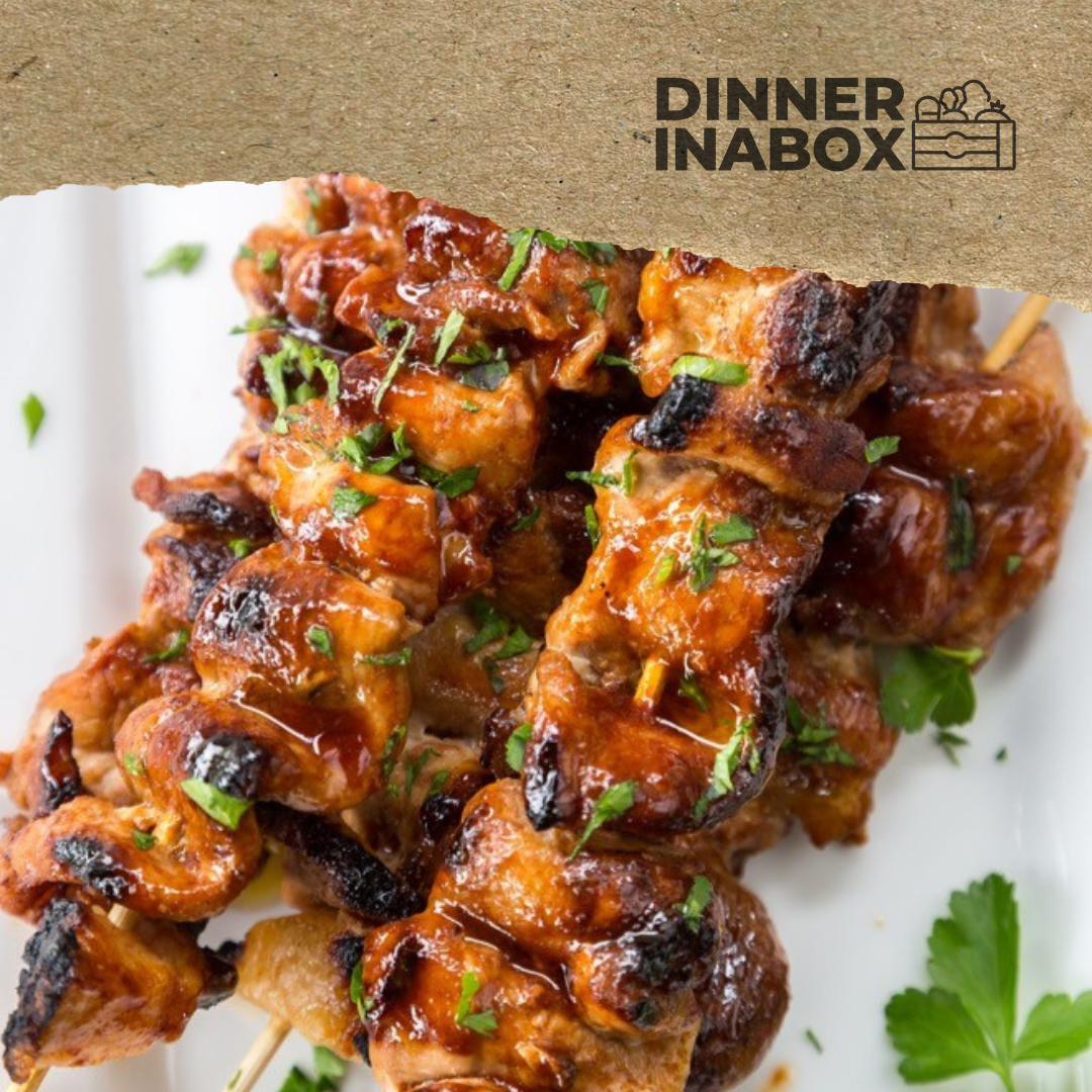 BBQ Pork Kabobs In A Box - Small (2-4 Servings)