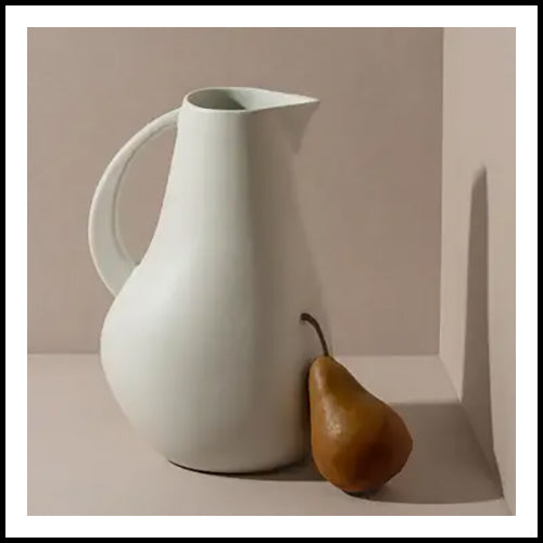 Kuduo Stoneware Pitcher Matte White 64oz