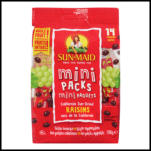 Sun-Maid Mini Packs Raisins 14ct 196g