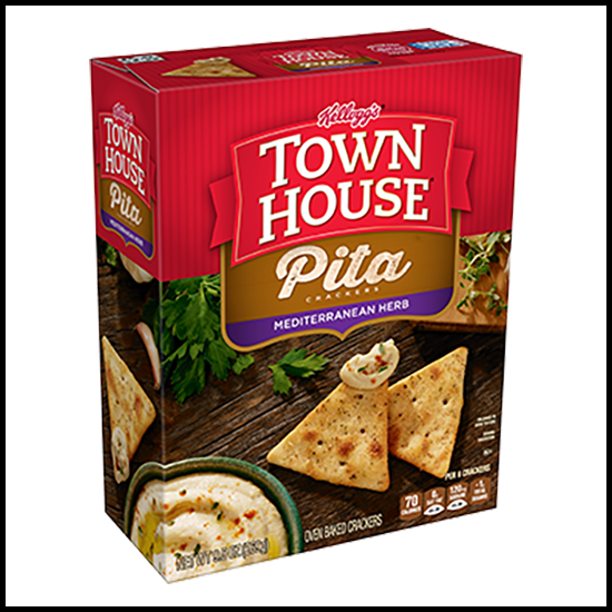 Town House Pita Crackers Mediterranean Herb 247g