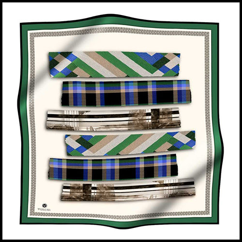 Vissona Tartan Swatch Emerald 90cm Scarf