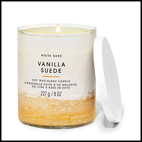 White Barn Vanilla Suede Single Wick Candle