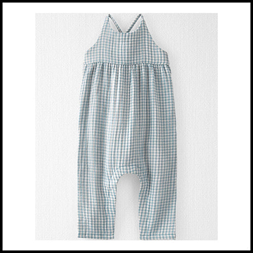 Baby Gingham Print Jumpsuit NB