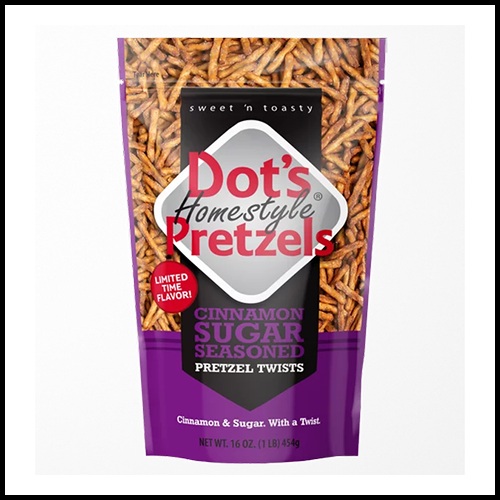 Dot's Homestyle Pretzels Cinnamon Sugar Seasoned 454g