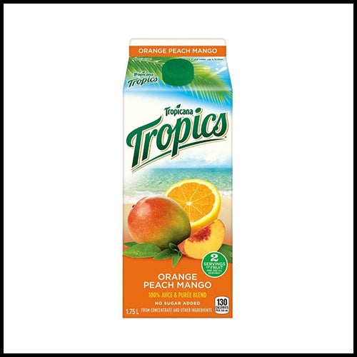 Tropicana Tropics Orange Peach Mango Juice 1.75L