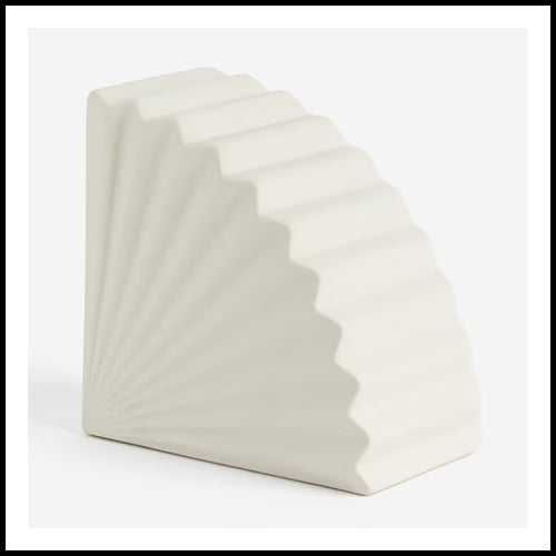 H&M Home White Stoneware Bookend