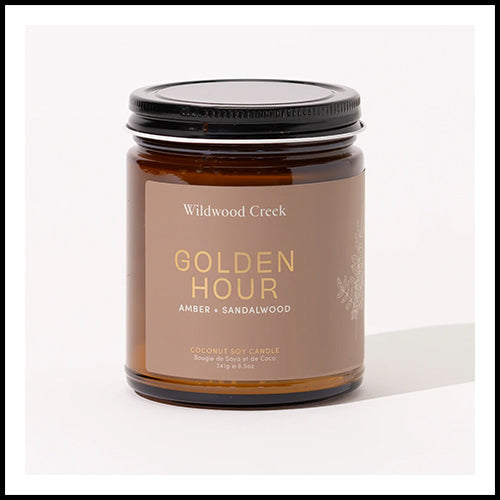 Wildwood Creek Golden Hour Amber + Sandalwood  Candle 8.5oz