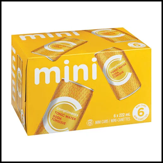 Compliments Tonic Water Mini Cans 6 x 222ml