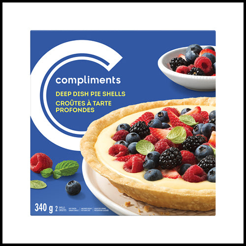 Compliments Deep Dish 9 Inch Pie Shells 340 g