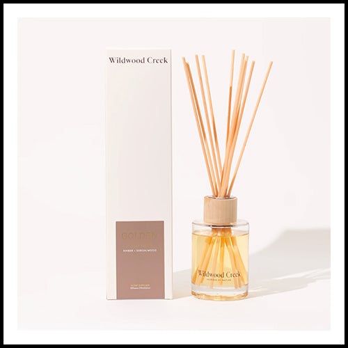 Wildwood Creek Golden Hour Amber + Sandalwood Reed Diffuser 120ml / 4oz