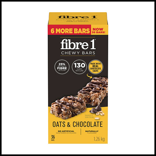 Fibre 1 Chewy Oats & Chocolate Bars 36ct