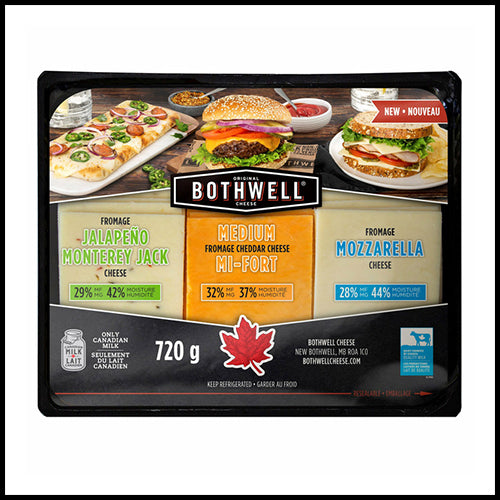 (COSTCO BULK) Bothwell Sliced Cheese Variety Pack 720g