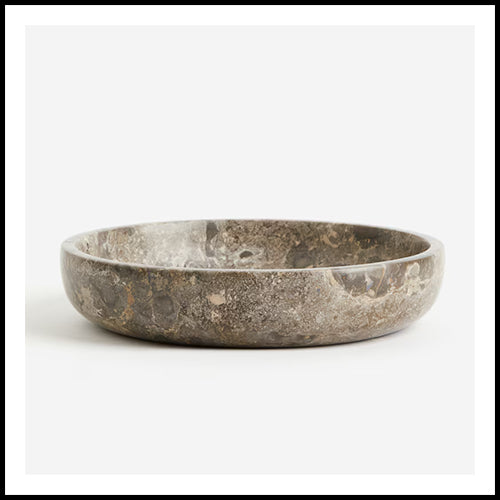 H&M Home Grey Marble Bowl