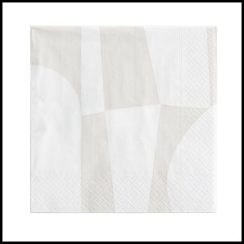 H&M Home Light Beige Patterned Napkins x20