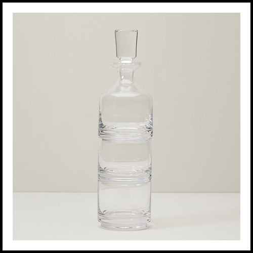 Oui Stackable Whiskey Decanter Set