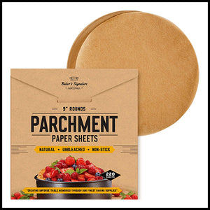 Baker's Signature Parchment 9" Round Paper Baking Sheets 220ct