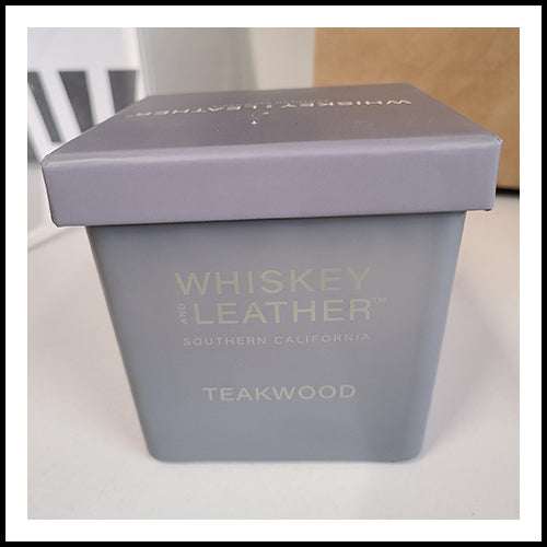 Whiskey & Leather Grey Candle