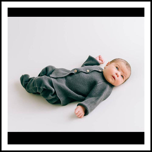 Spanish Knit Set Grey 0-1mth