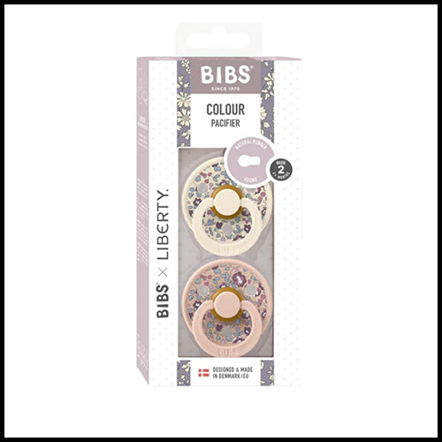 BIBS Liberty Pacifier Original 2pk 6-12mths Eloise Blush