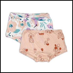 Girls Bamboo Underwear Shorts 2pk  Garden Party/Plantasticq