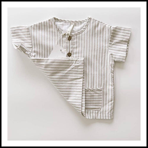 Oat Children The Hamptons Stripe Top 2/3T