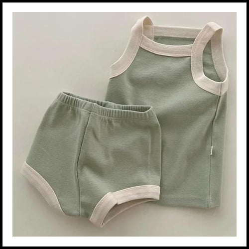 Shorts and Tank Top Set - Light Green - 12-24mths