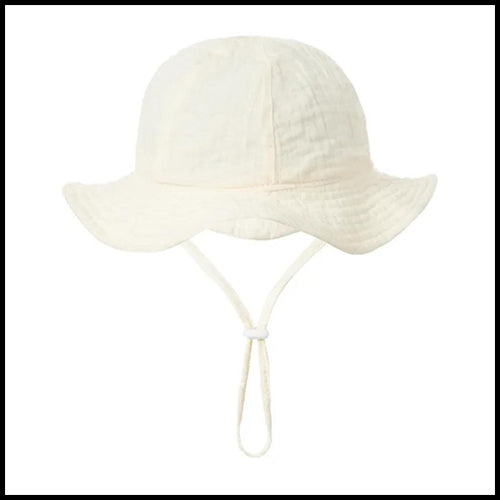 Muslin Sunhat - Cream - 3-12mths