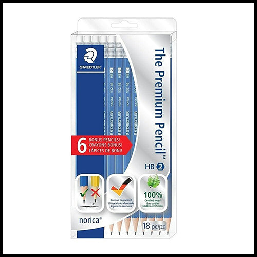 Staedtler Norica HB2 Premium Pencils 18pk