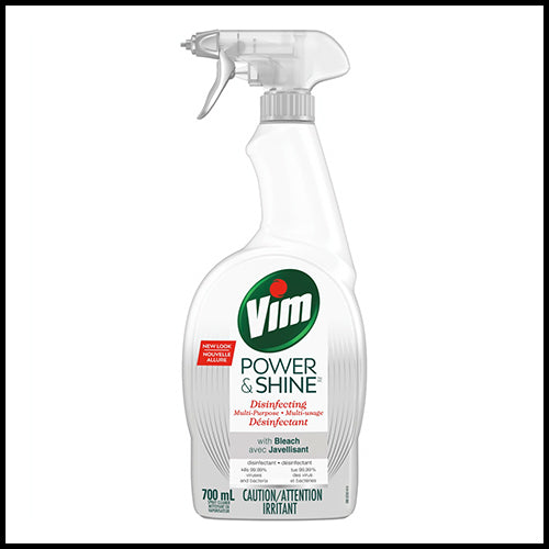 Vim Power & Shine Disinfectant with Bleach Cleaner 700ml