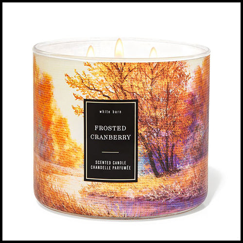 White Barn Frosted Cranberry 3 Wick Candle