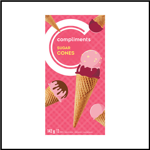 Compliments Sugar Ice Cream Cone 12 pack