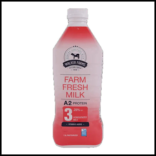 Walker Farms 3.25% A2 Milk 1.5L Jug