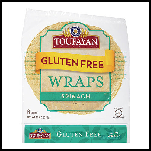 Toufayan Gluten-Free Tortilla Wraps 8" Spinach 6ct 312g