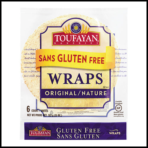 Toufayan Gluten-Free Tortilla Wraps 8" Original 6ct 312g