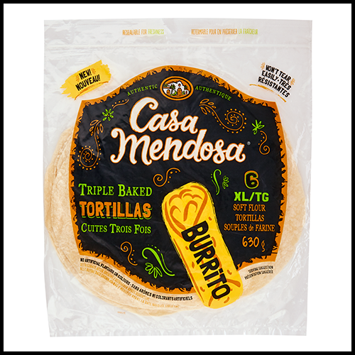 Casa Mendosa Tortilla Wraps X-Large 12" Burrito 6ct