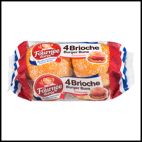 La Fournee Doree Brioche Buns Sesame 4ct