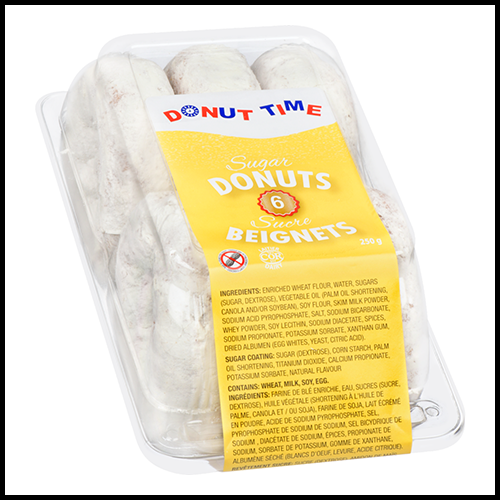 Donut Time Donuts Powdered Sugar 6pk