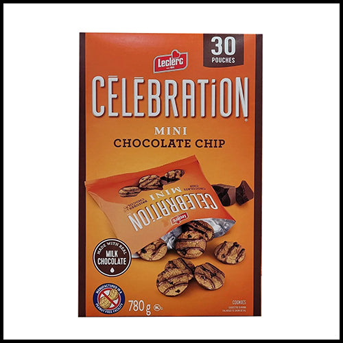 (COSTCO BULK) Leclerc Celebration Mini Chocolate Chip Cookies 30x26g