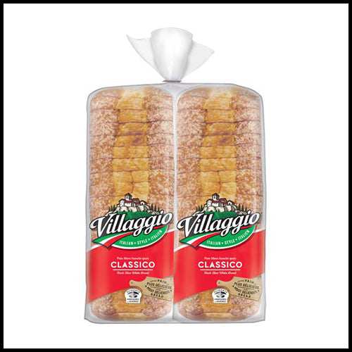 Villaggio White Bread x2 Loaves (PREORDER)