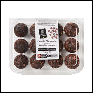 Presidents Choice Mini Muffins Double Chocolate 12pk