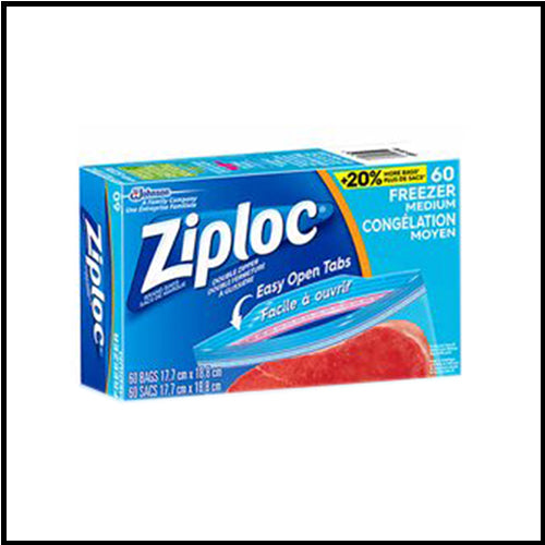 Ziploc Medium Freezer Bags 60pk