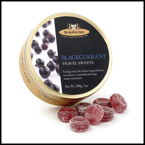 Simpkins Blackcurrant Travel Sweets 200g