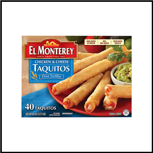 (COSTCO BULK) El Monterey Chicken & Cheese Taquitos 40ct 1.7kg