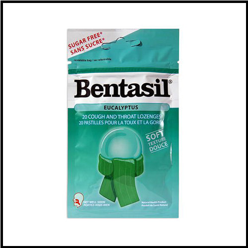 Bentasil Eucalyptus Throat Lozenges Sugar Free 20ct