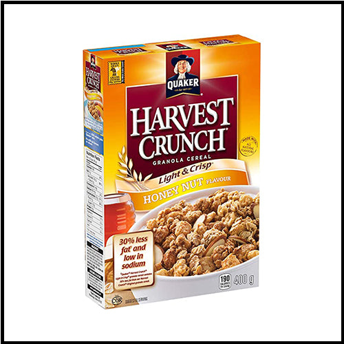 Quaker Harvest Crunch Light Honey Nut Granola 400g